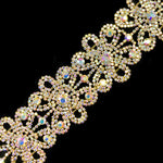 2" Crystal Rhinestone Flower Trim, RT-055