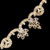 2" Dangling Crystal Rhinestone Flower Trim, RT-061