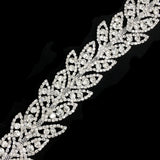 1 1/4" Leaf Rhinestone Trim, RT-083