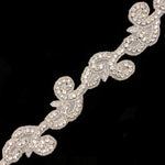 1 3/4" Beaded Crystal Rhinestone Trim (sold by yard piece), BRT-043