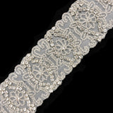 2 1/4" Beaded Crystal Rhinestone Trim (sold by yard piece), BRT-044