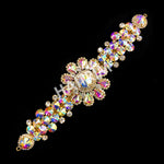 SALE! Fancy Colored Rhinestone Flower Applique on Metal Setting, YH-095
