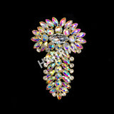 SALE! Fancy Colored Rhinestone Applique on Metal Setting, YH-082