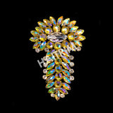 SALE! Fancy Colored Rhinestone Applique on Metal Setting, YH-082