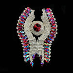 SALE! Fancy Colored Rhinestone Motif Applique on Metal Setting, YH-099