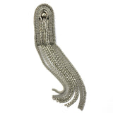 Silver Multi Chain Epaulet with Dangling Chain Links, EP-018 (sold per piece)