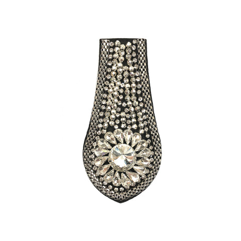 Silver/Crystal Beaded Rhinestone Epaulet, EP-019, EP-020 (sold per piece)