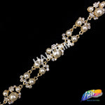 5/8" Pearl Crystal Rhinestone Trim, PRL-03