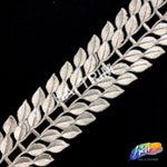 2 5/8" Metallic Leaf Embroidered Trim, EMB-005