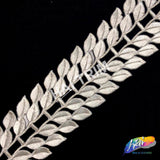 2 5/8" Metallic Leaf Embroidered Trim, EMB-005