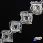 1 7/8" Multicolored Diamond Iron on Trim, IRT-013