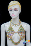 Chained Crystal AB Stone Bra Top, XY5000