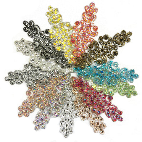 Rhinestone Motif Iron On Applique, IRA-052