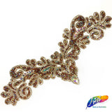 Wing Crystal Rhinestone Iron On Applique, IRA-077