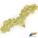 Wing Crystal Rhinestone Iron On Applique, IRA-077