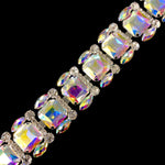 1 1/4" Fancy Colored Octagon Rhinestone Trim, YH-091