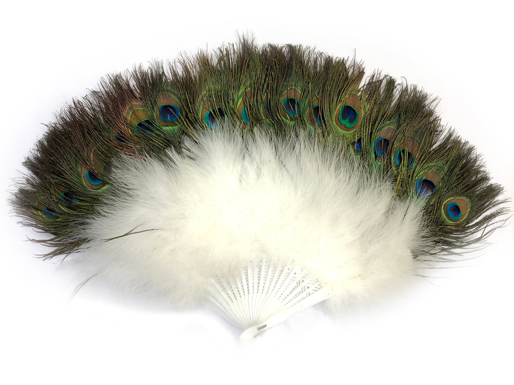 White Feather Fan, Marabou Feather Fans