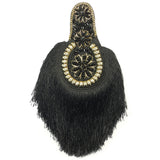 Beaded Rhinestone Epaulet with Tassel Fringe, EP-026 (sold per piece)