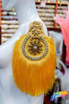 Beaded Rhinestone Epaulet with Tassel Fringe, EP-026 (sold per piece)