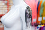 Studded Rhinestone Epaulet with Ball Chain Tassel, EP-031 (sold per piece)