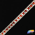 1/4" Square/Round Rhinestone Iron On Trim, IRT-062