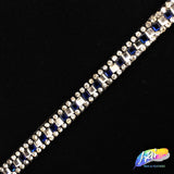 1/4" Square/Round Rhinestone Iron On Trim, IRT-062