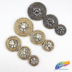 Chained Medallion Rhinestone Applique, BA-029, 030