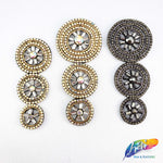 Chained Medallion Rhinestone Applique, BA-029, 030