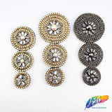 Chained Medallion Rhinestone Applique, BA-029, 030