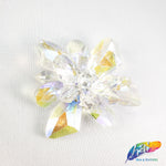 Crystal AB Chunky Glass Beaded Flower Applique, BA-061