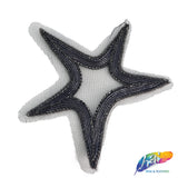 Star Rhinestone Indian Applique on Mesh, BA-022