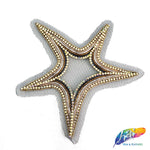 Star Rhinestone Indian Applique on Mesh, BA-022