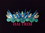 Spike Resin Stone Motif Applique, NAS-028