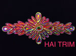 Color AB Textured Resin Stone Motif Applique, NAS-030