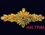 Color AB Textured Resin Stone Motif Applique, NAS-030