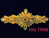 Color AB Textured Resin Stone Motif Applique, NAS-030