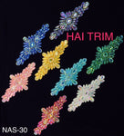 Color AB Textured Resin Stone Motif Applique, NAS-030
