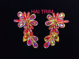 Color AB Textured Resin Stone Motif Applique (sold by pair), NAS-031