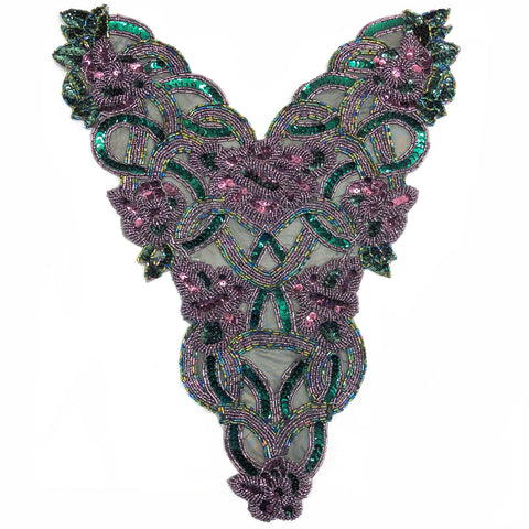 SALE! Beaded Sequins Bodice Applique, BSA-02