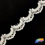 2 1/4" Metallic Crescent Moon Embroidered Trim, EMB-001