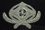 SALE! Beaded Rhinestone Applique, Wedding Formal Prom Crystal Patch, RA-222