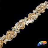 1 3/8” Metallic Embroidered Trim, EMB-026