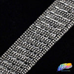 1 1/4" Diagonal Crystal Baguette Rhinestone Iron on Trim, IRT-021
