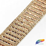 1 1/4" Diagonal Crystal Baguette Rhinestone Iron on Trim, IRT-021