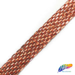 3/4" 8-row Rectangle Rhinestone Iron on Trim, IRT-064