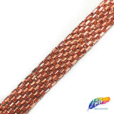 3/4" 8-row Rectangle Rhinestone Iron on Trim, IRT-064