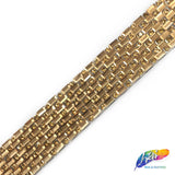 3/4" 8-row Rectangle Rhinestone Iron on Trim, IRT-064