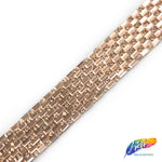 3/4" 8-row Rectangle Rhinestone Iron on Trim, IRT-064