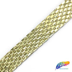 3/4" 8-row Rectangle Rhinestone Iron on Trim, IRT-064