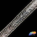 1/2" Crystal Herringbone Rhinestone Iron on Trim, IRT-067